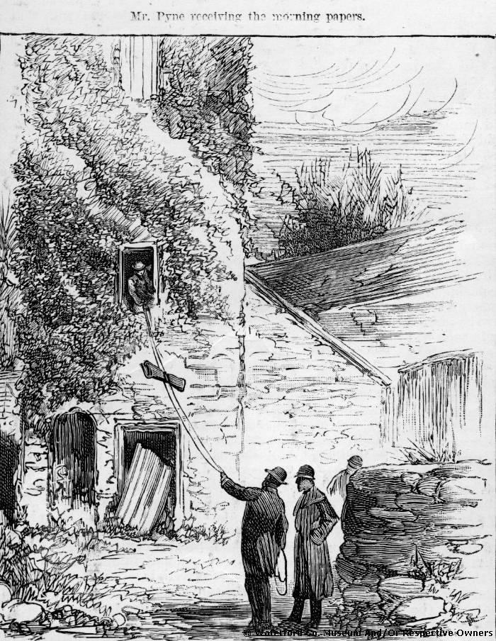 Engraving Of Mr. Pyne, M.P., Receiving His Newspapers