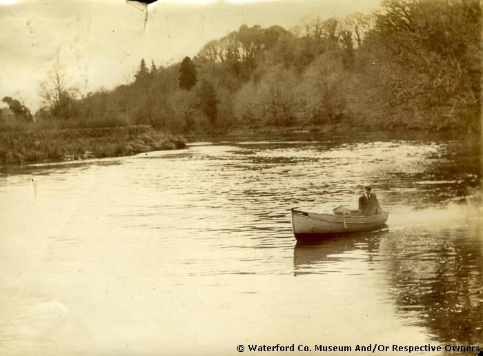 Man In A Small Boat On The River Blackwater
