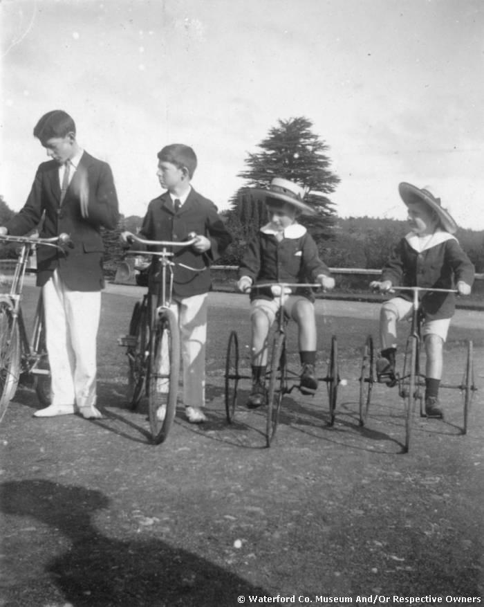Chavasse Children With Bicycles At Whitfield Court, Kilmeaden