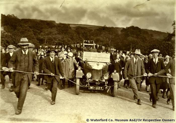 Pulling The Wedding Car To Curraghmore House