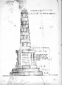 Technical Drawing Of The Erin&rsquo;s Hope Monument, Helvick, Ring