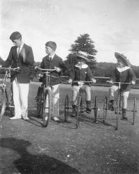 Chavasse Children With Bicycles At Whitfield Court, Kilmeaden