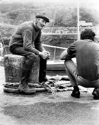 Willie Carey With Unidentified Man, Helvick Pier