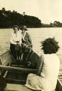 Two Ladies Boating On The River Blackwater