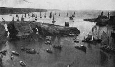 The Island, Dunmore East, With The Herring Fleet In The Bay